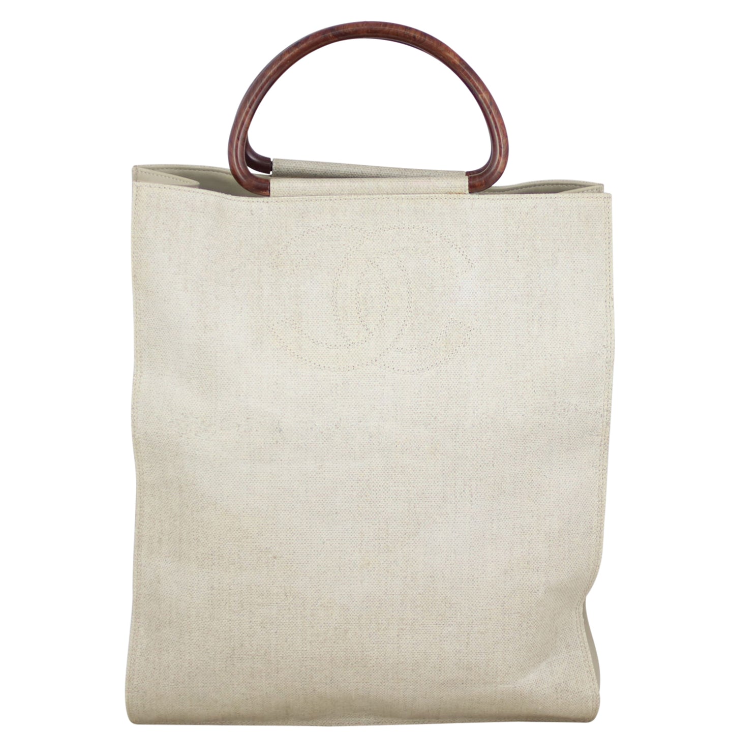 Chanel Canvas Top Handle Tote Front