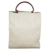 Chanel Canvas Top Handle Tote Front