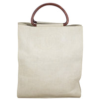 Chanel Canvas Top Handle Tote Front