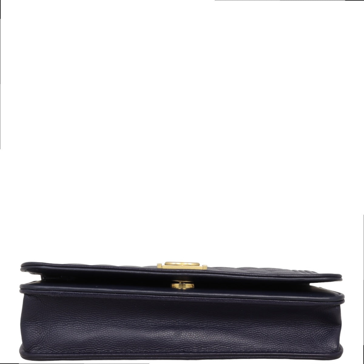 Chanel Boy Wallet on Chain | Navy Blue