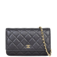 Chanel Classic Wallet on Chain | Black Lambskin Gold