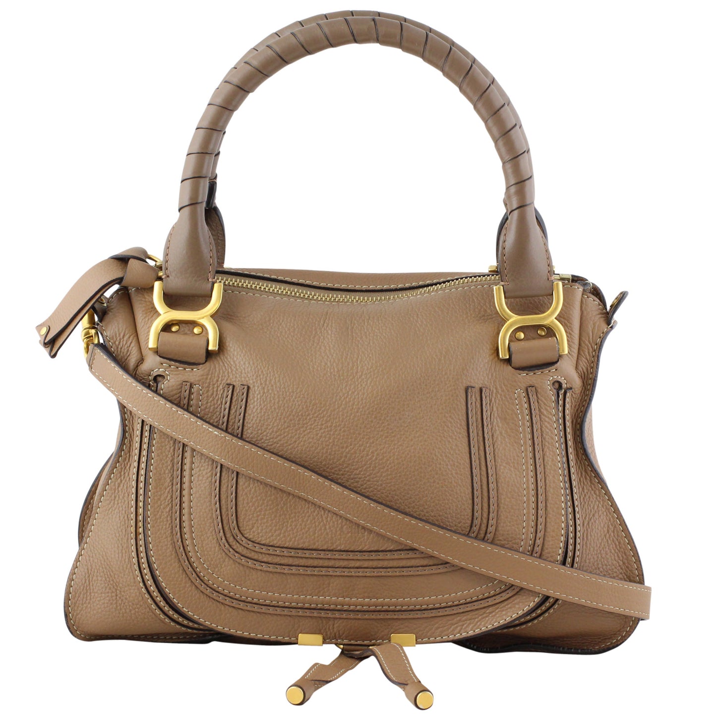 Chloe Marcie Medium Satchel Front Strap