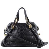 Chloé Paraty Python Medium Bag front strap