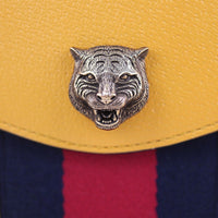 Gucci Animalier Web Leather Chain Shoulder Bag