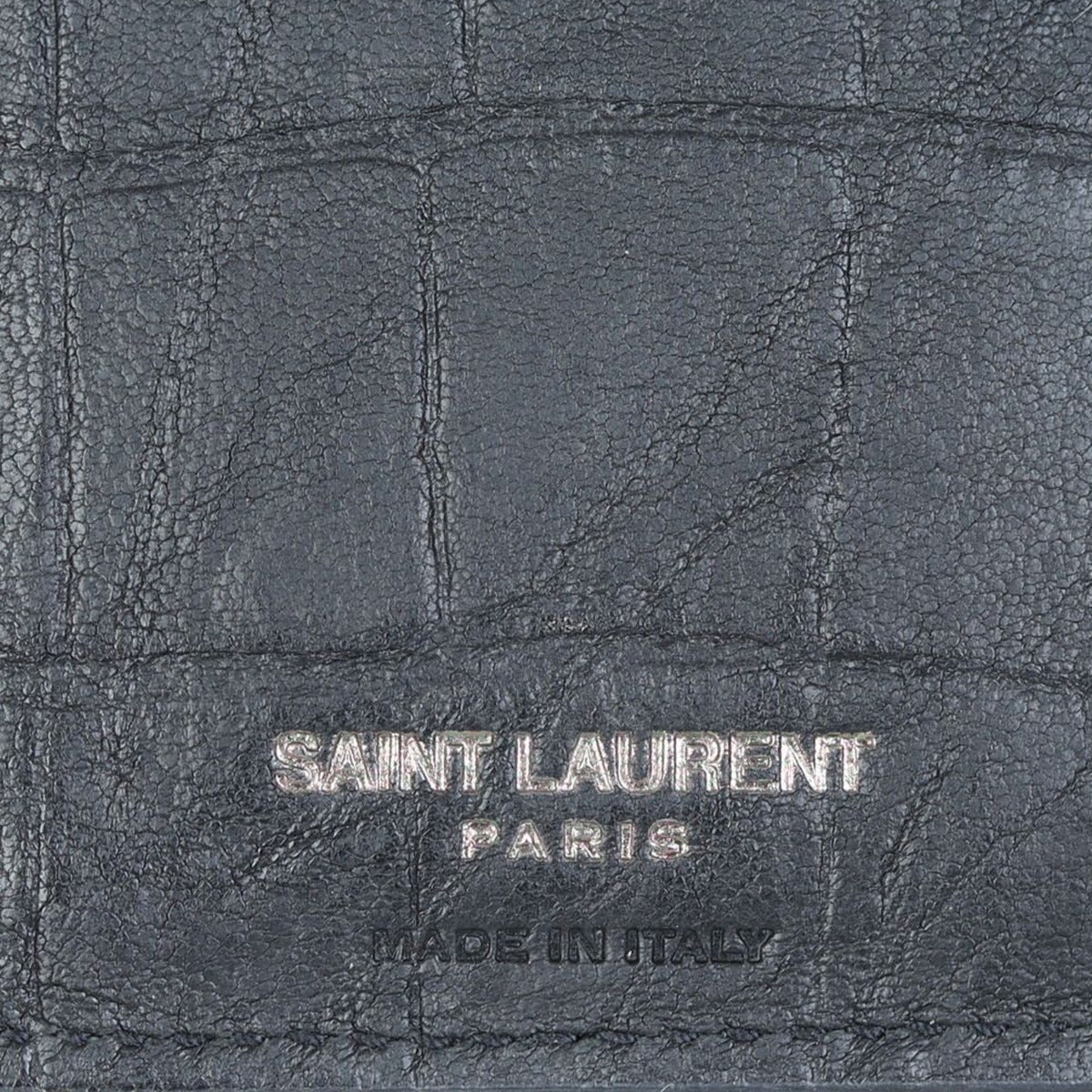 Saint Laurent Monogram Continental Wallet Crocodile Embossed Stamp
