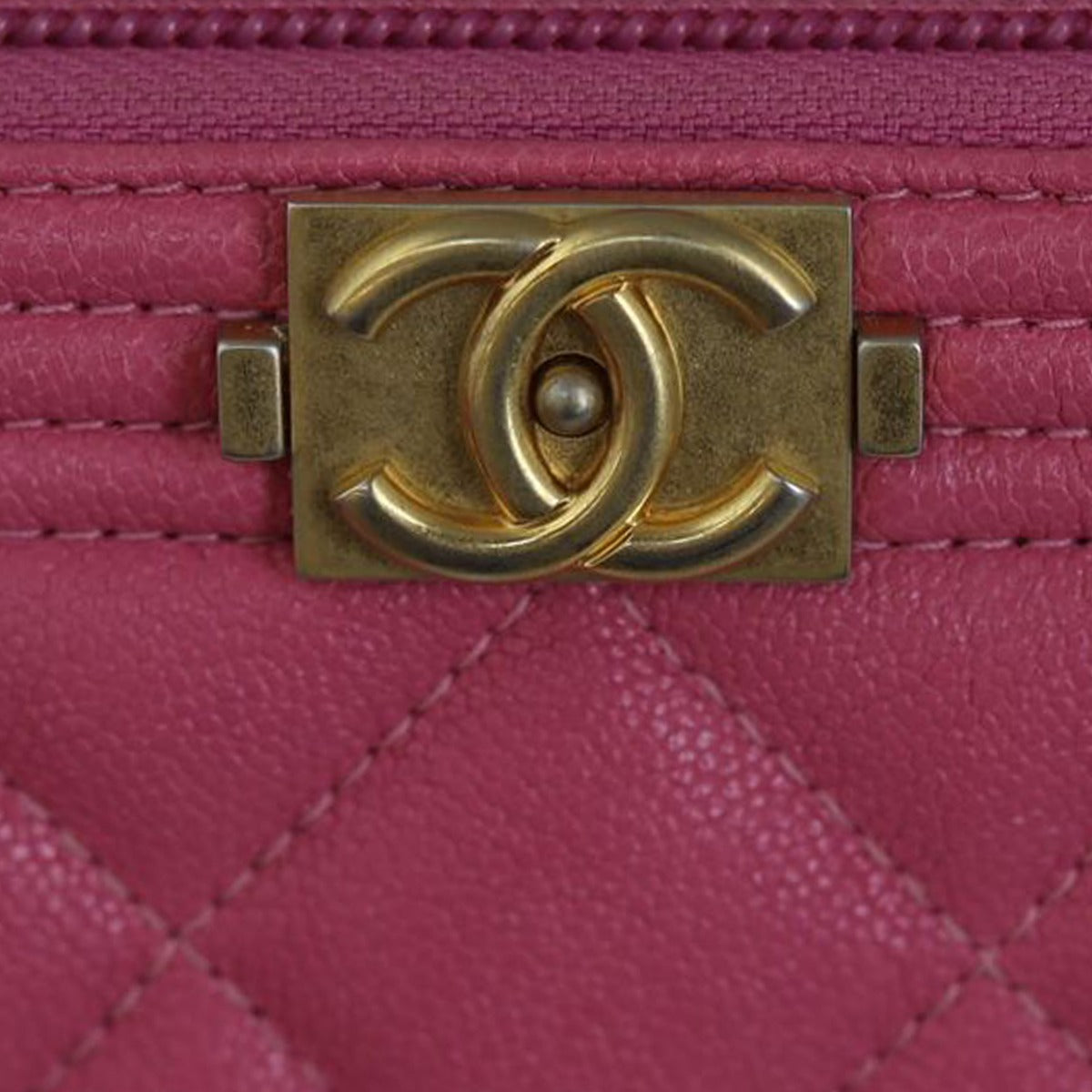 Chanel Boy Zip Around Wallet Hardware


