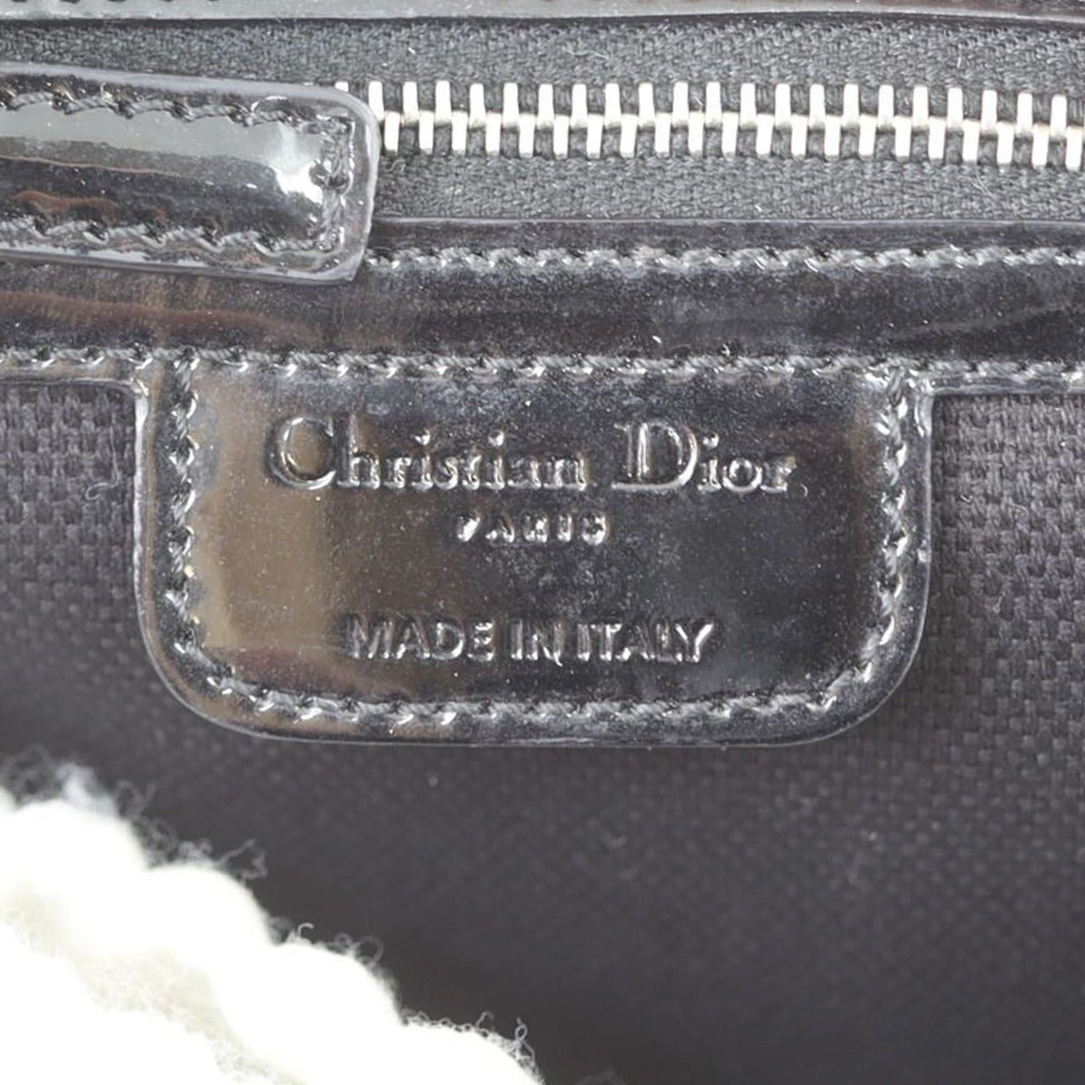 Dior Embossed Patent Mini Boston Bag Stamp
