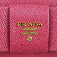 Prada Saffiano Bow Continental Wallet Hardware
