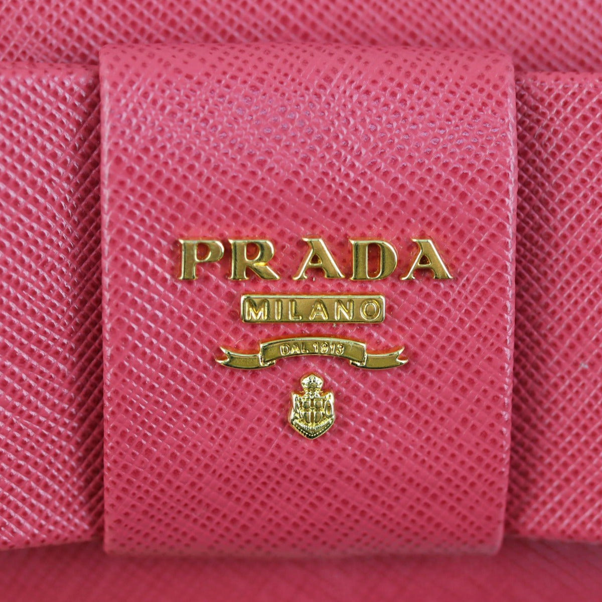 Prada Saffiano Bow Continental Wallet Hardware
