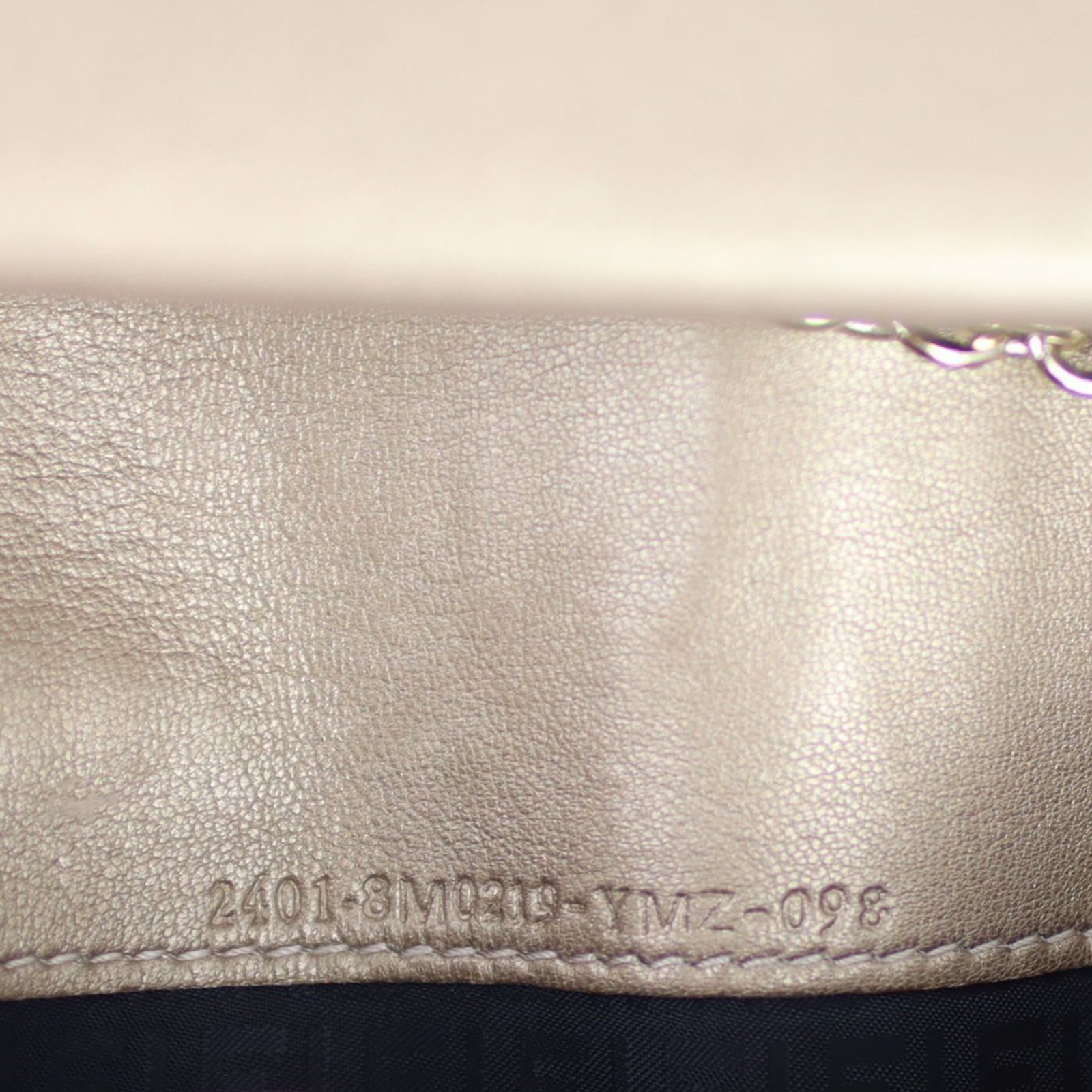 Fendi Embossed Leather Wallet on Chain Date code