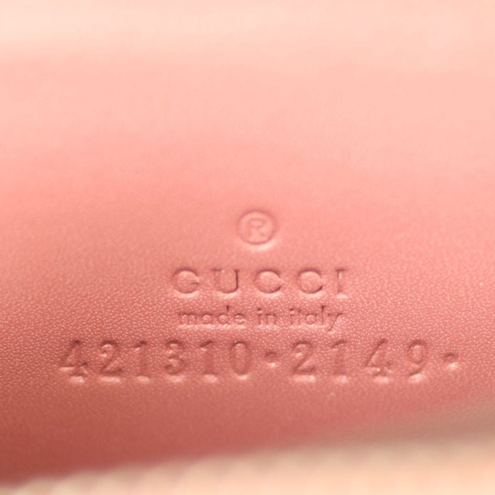 Gucci GG Blooms Zip Around Compact Wallet Stamp and Date code