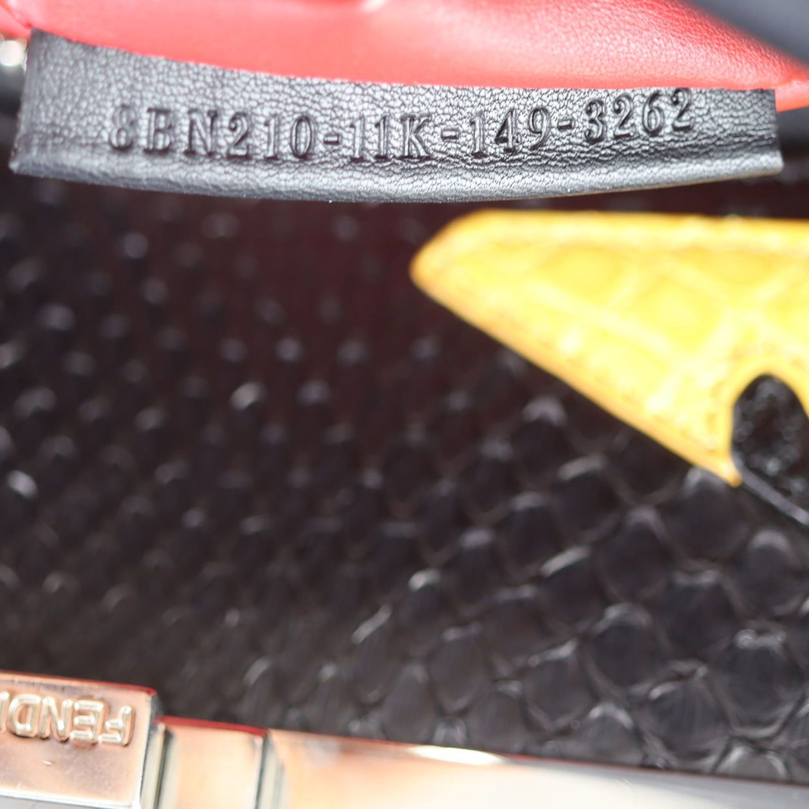 Fendi Peekaboo Monster Python-Trim Date code