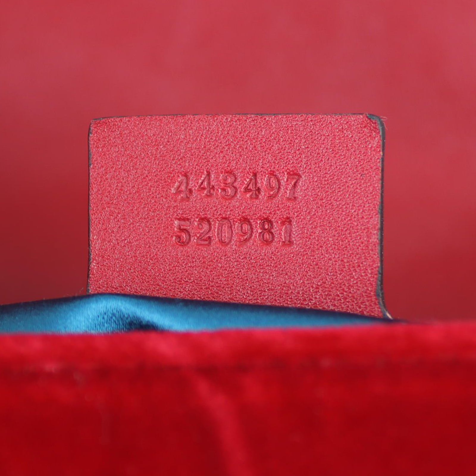 Gucci GG Marmont Velvet Small Shoulder Bag Date code