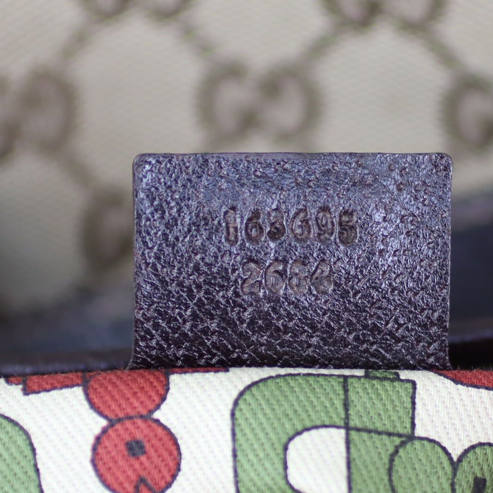 Gucci GG Canvas Embroidered Mushroom Vertical Tote Date code