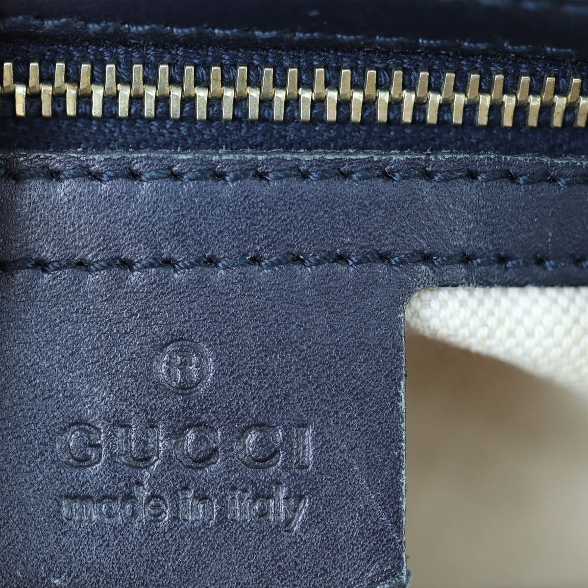 Gucci Blue Vintage Web Original GG Boston Bag Medium Stamp
