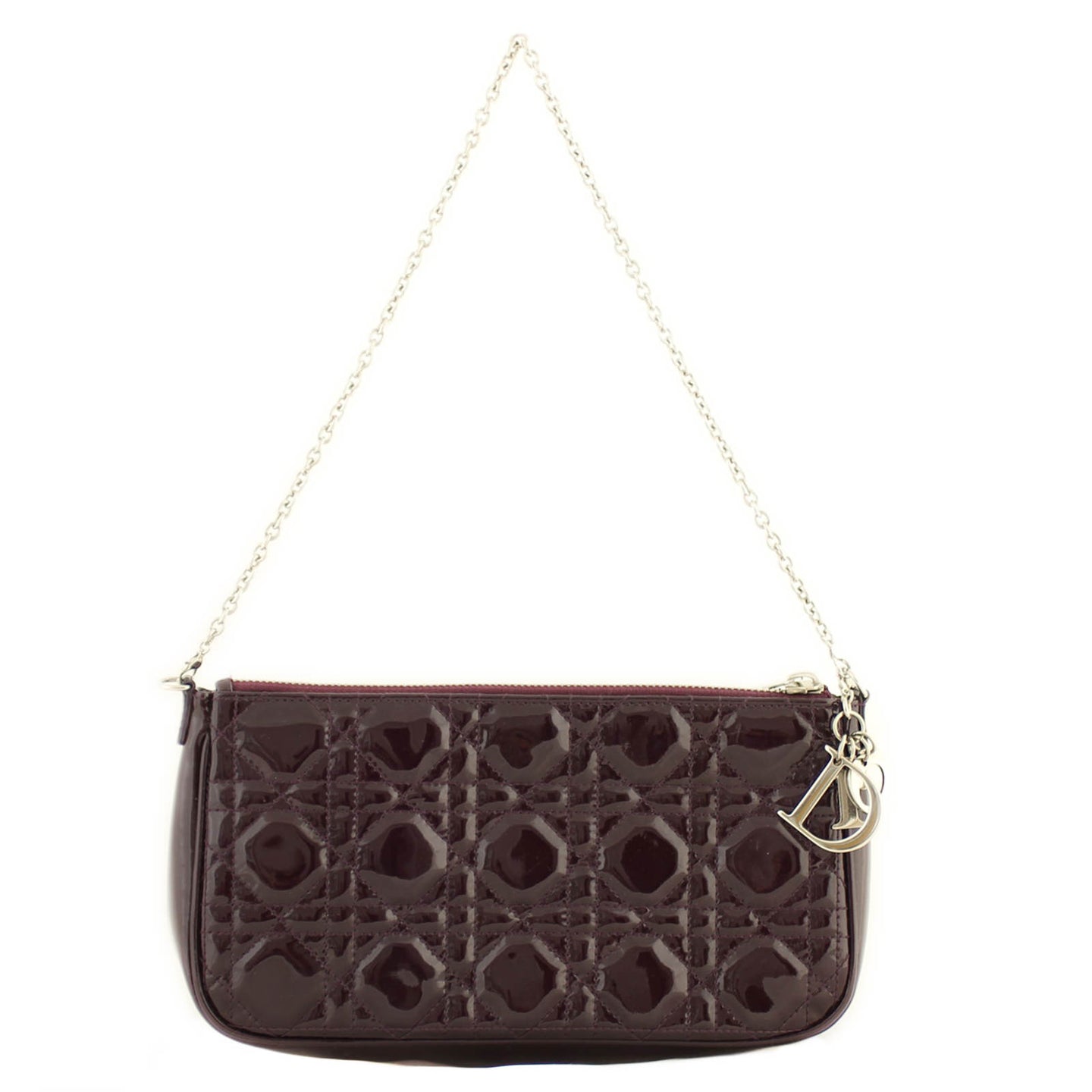 Dior Patent Cannage Lady Dior Clutch Front