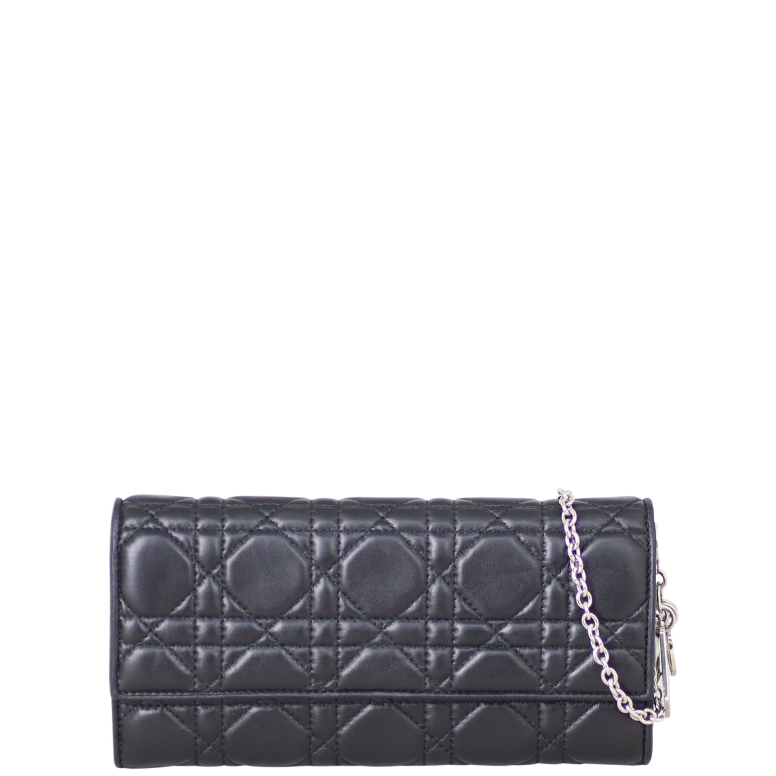 Dior Cannage Lady Dior Wallet On Chain Front