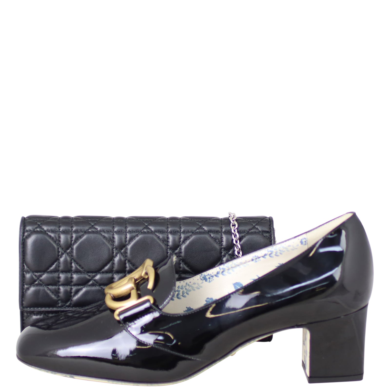 Dior Cannage Lady Dior Wallet On Chain Shoe