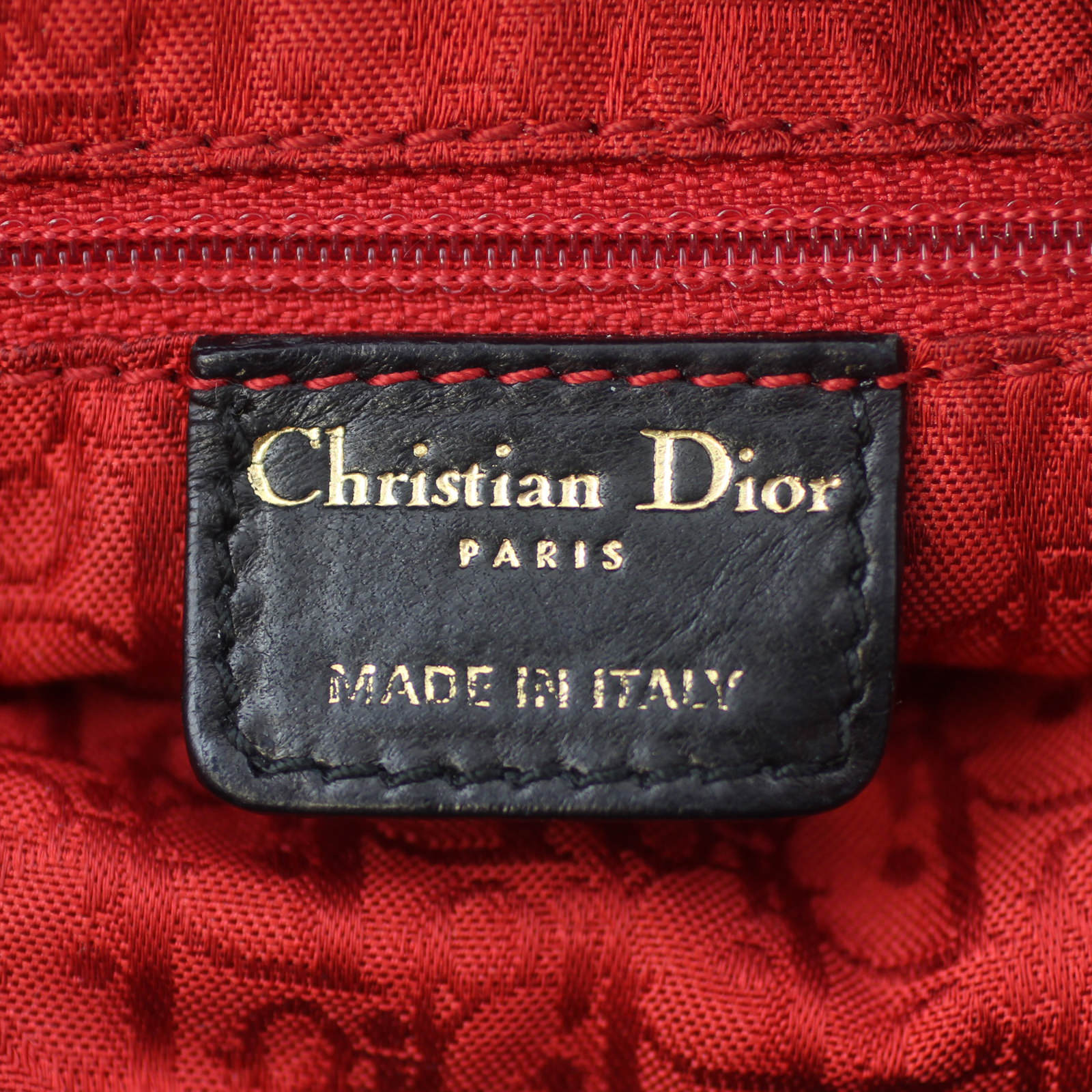 Dior Cannage Drawstring Tote Bag Stamp