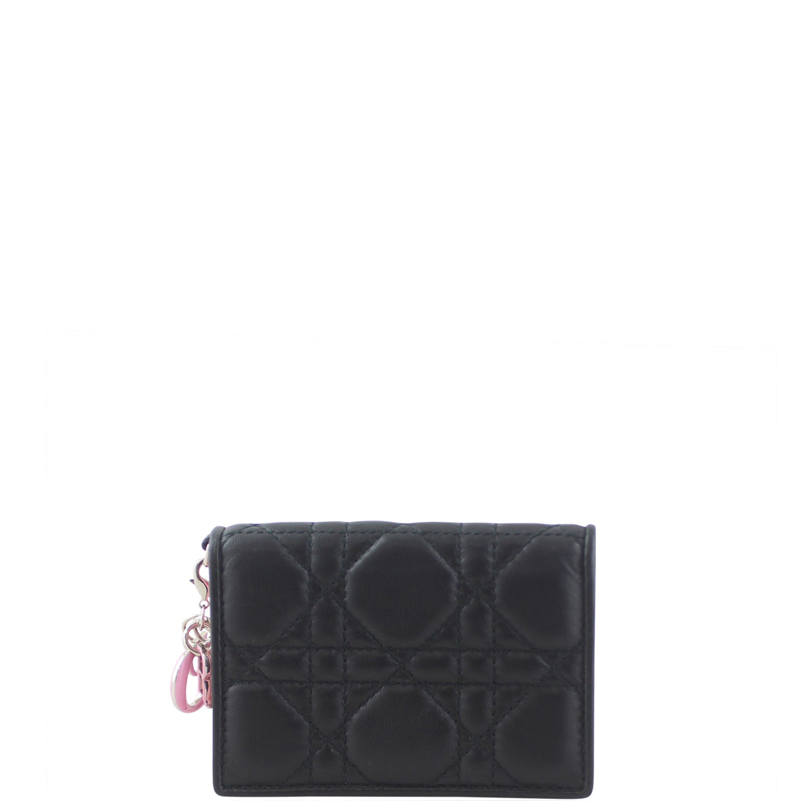 Dior Lady Dior Lambskin Card Holder Front