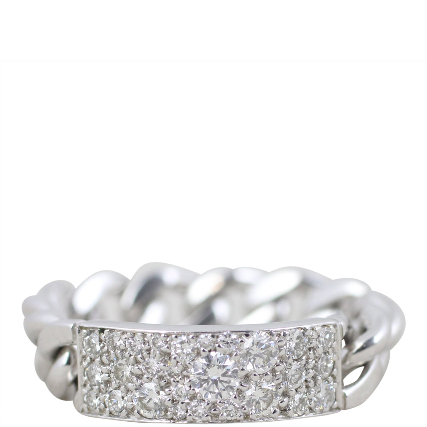 Dior Diamond Chain Ring Front