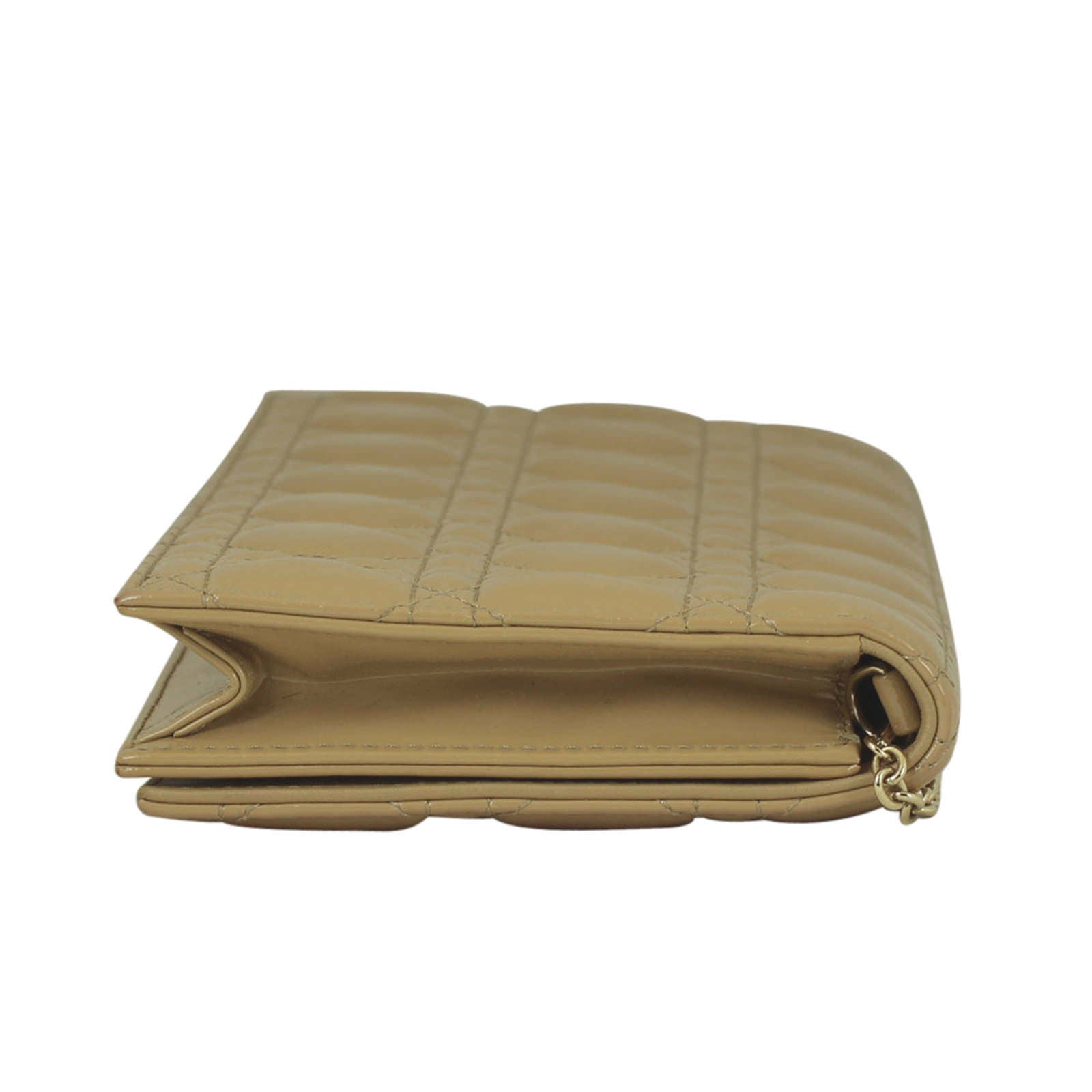 Dior Patent Cannage Clutch Bag Side