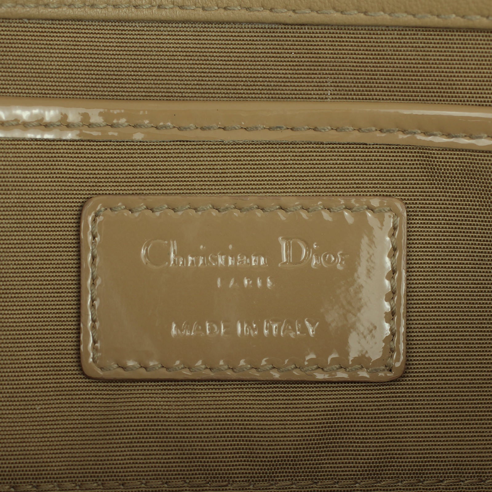 Dior Patent Cannage Clutch Bag Stamp