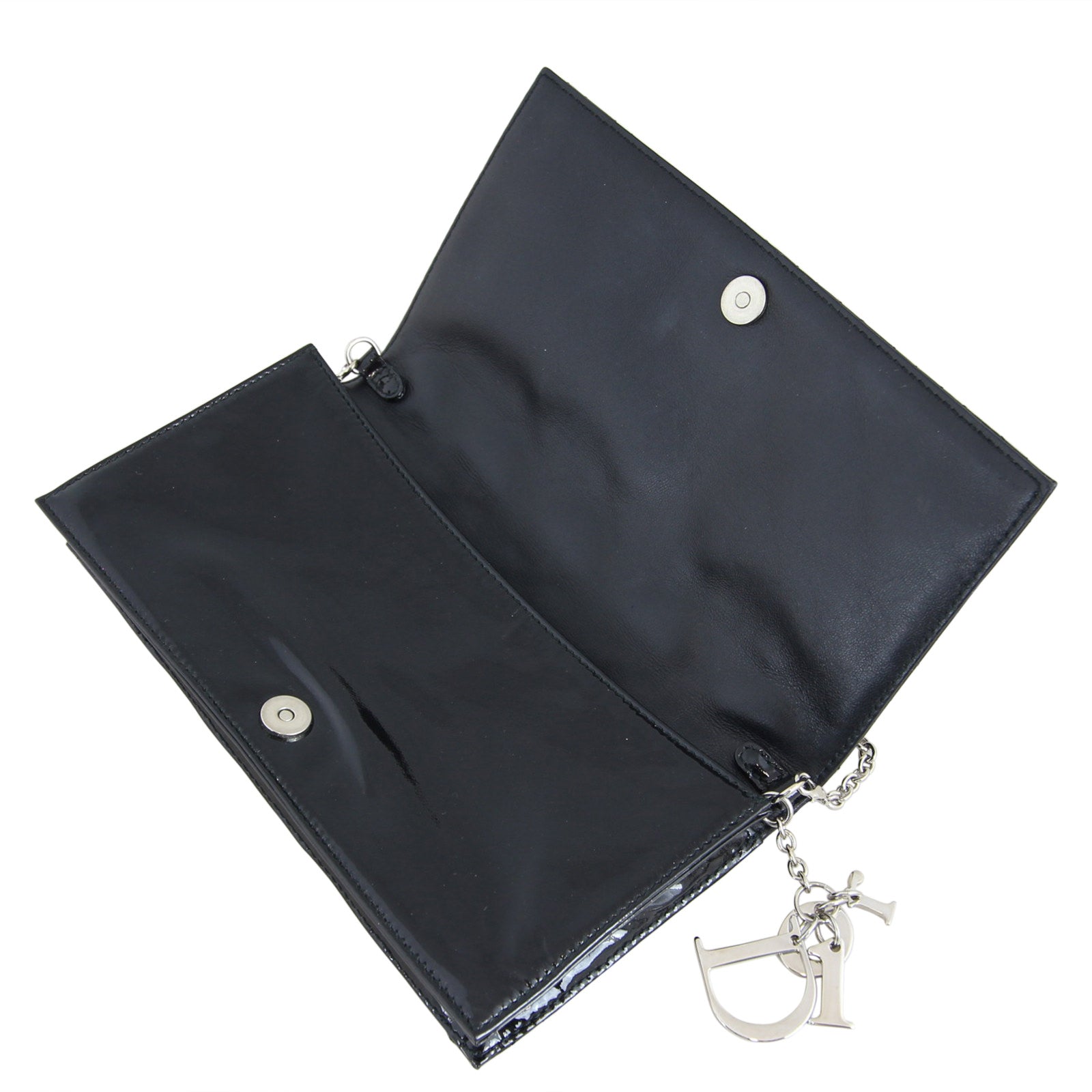 Dior Patent Cannage Clutch Bag Flap