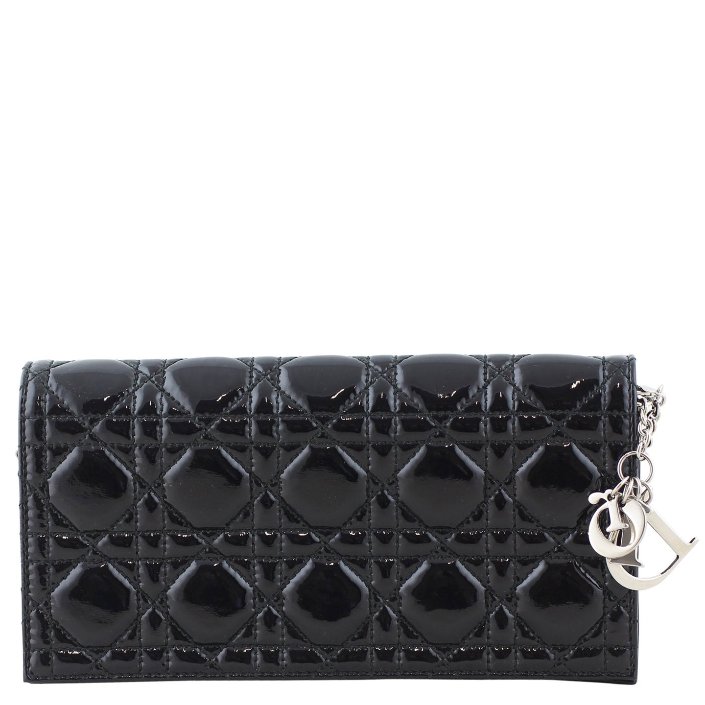 Dior Patent Cannage Clutch Bag Front