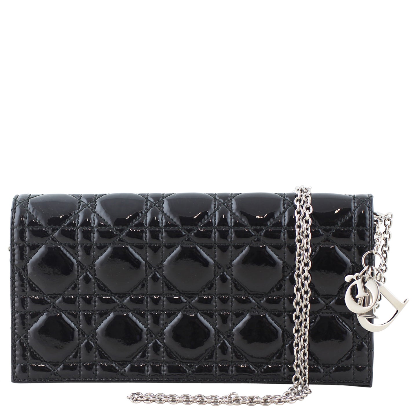 Dior Patent Cannage Clutch Bag Front