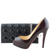 Dior Patent Cannage Clutch Bag Scale