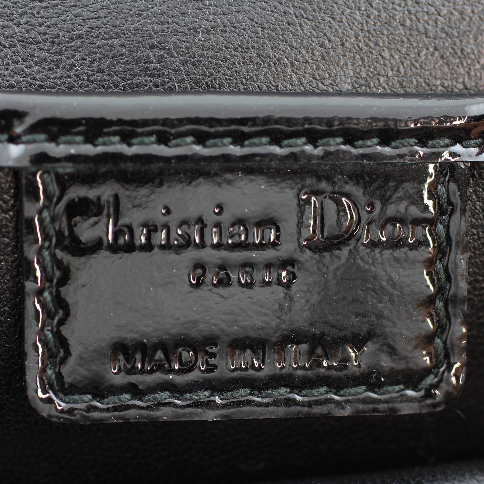 Dior Patent Cannage Clutch Bag Stamp