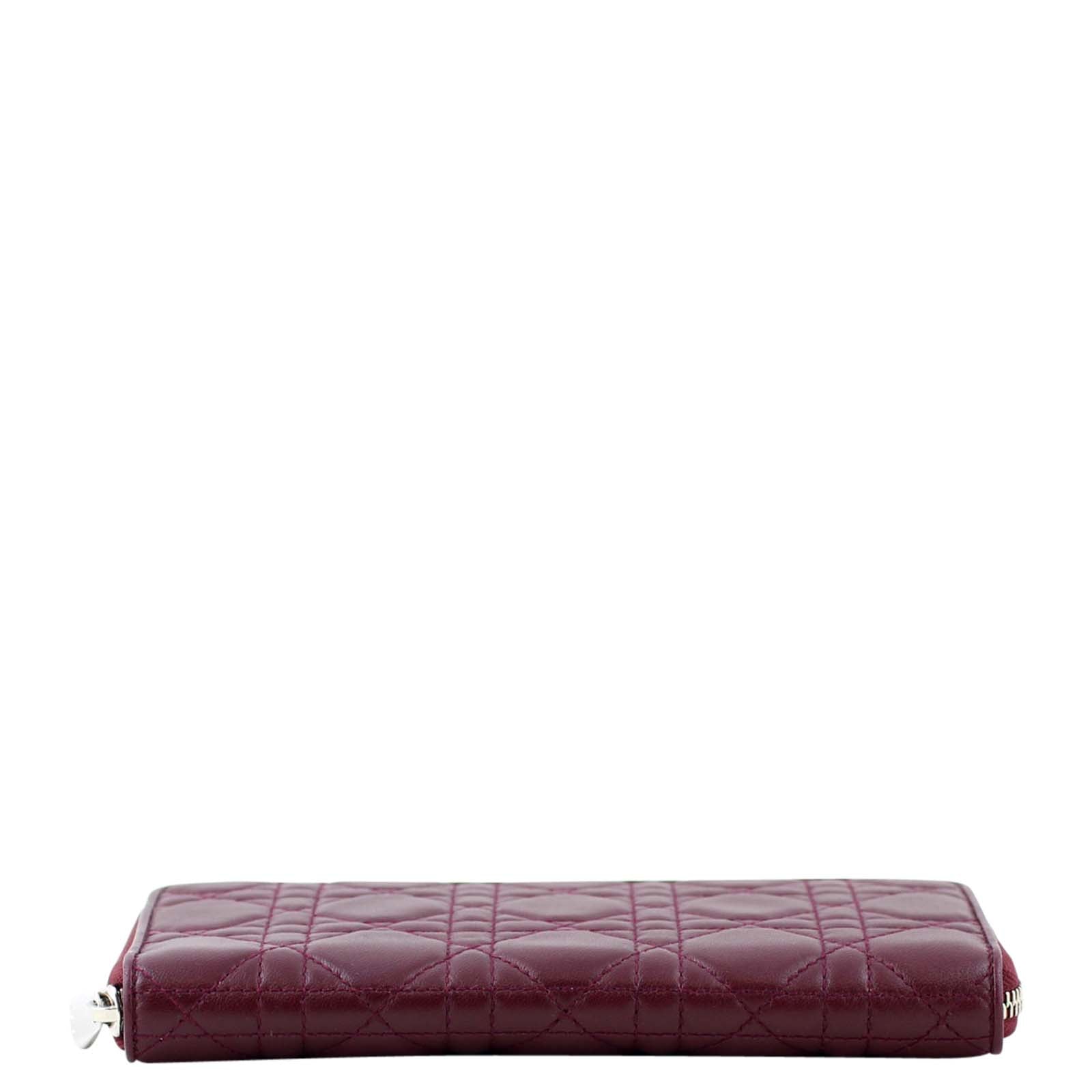 Lady Dior Voyager Cannage Wallet Base