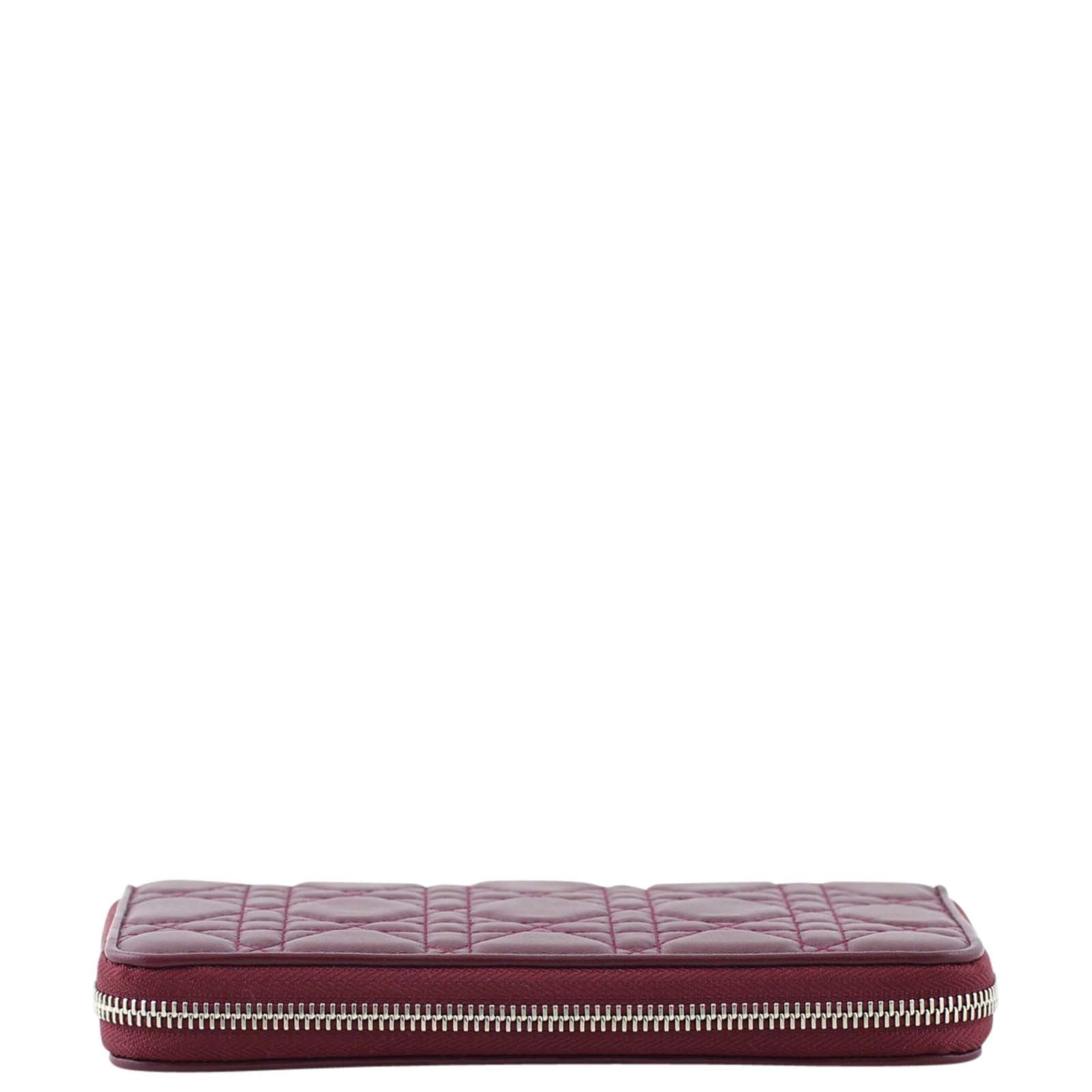 Lady Dior Voyager Cannage Wallet Top