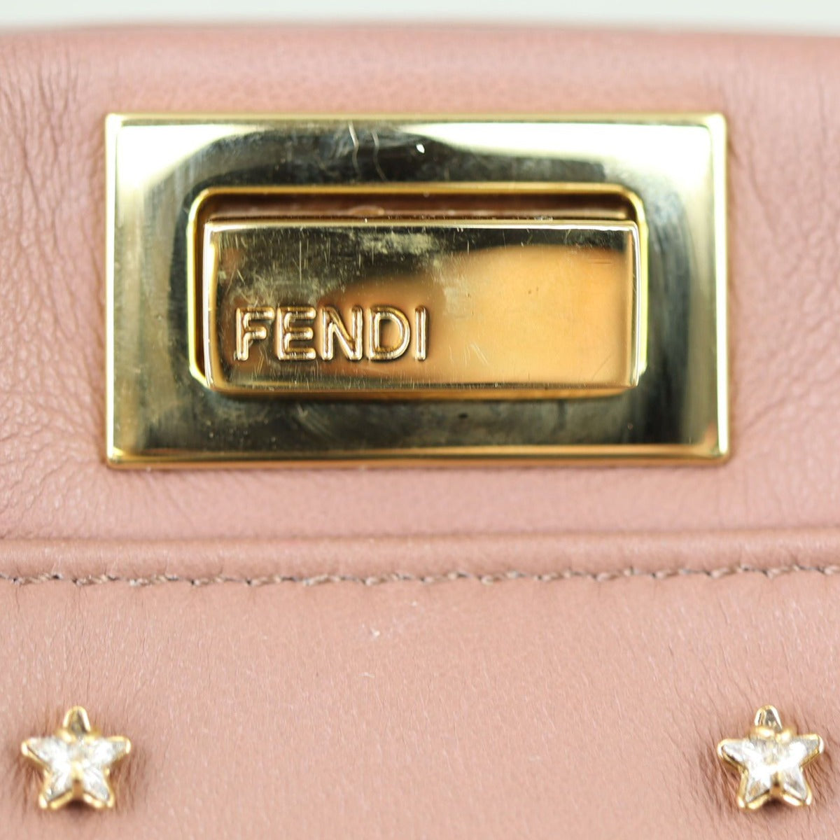 Fendi Star Crystal Embellished XS Iconic Peekaboo Hardware
