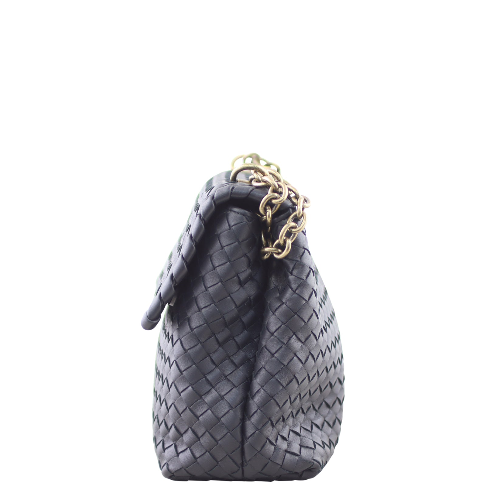 Bottega Veneta Intrecciato Medium Olimpia Bag Side