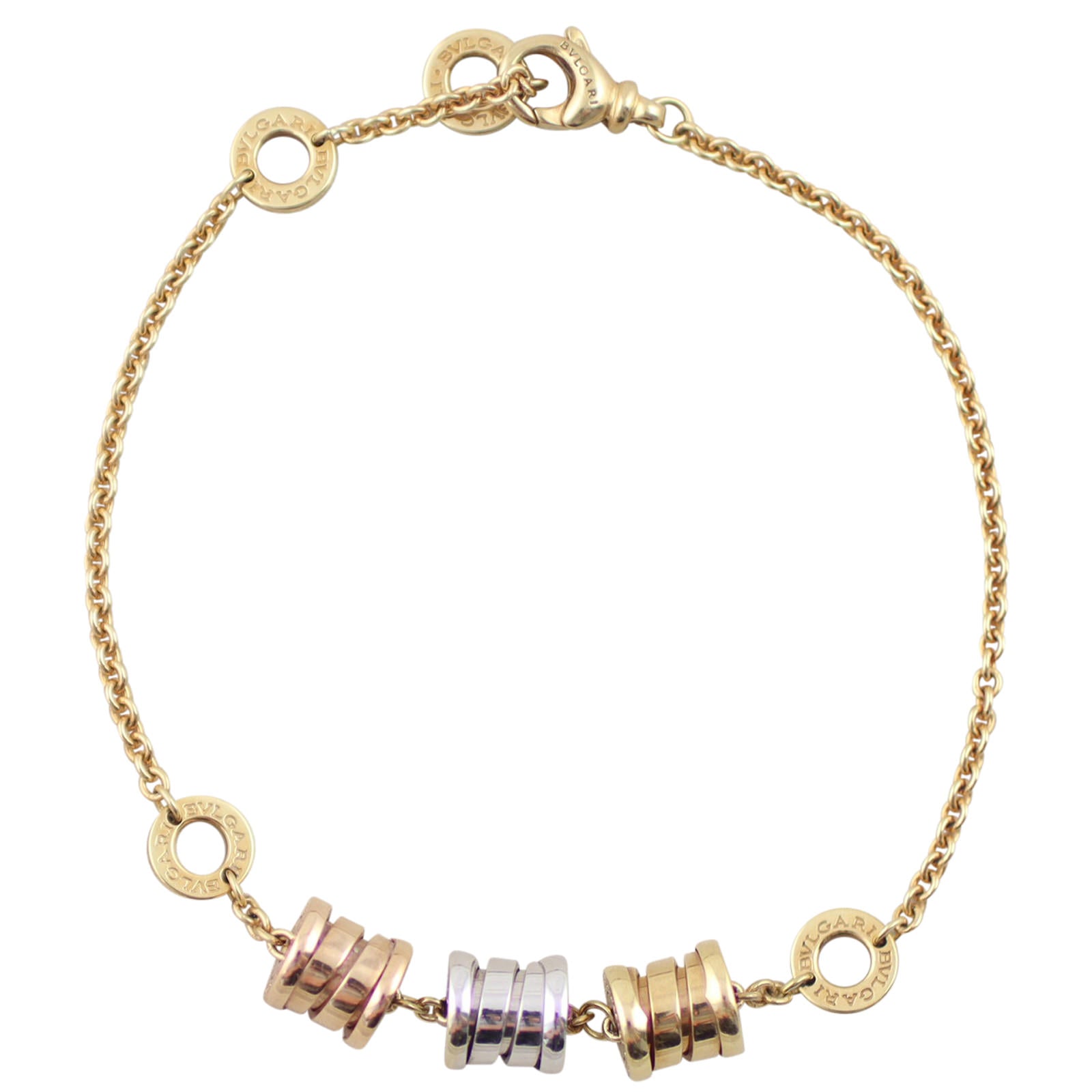 Bvlgari Tricolor Gold B.Zero1 Bracelet Front