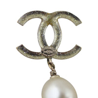 Chanel CC Pearl Drop Earrings Back