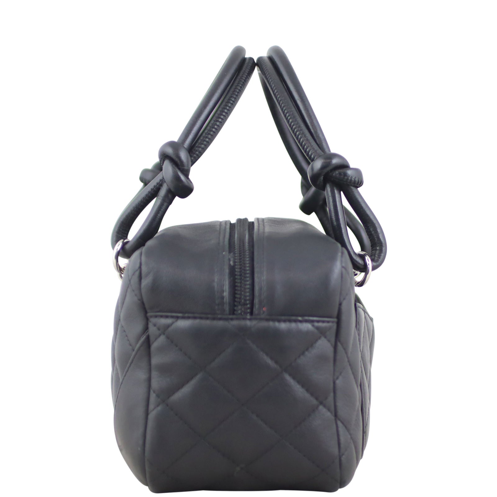 Chanel Quilted Cambon Mini Bowler Left