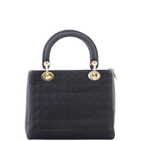Dior Lady Dior Cannage Quilted Canvas Bag back