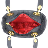 Dior Lady Dior Cannage Quilted Canvas Bag interior
