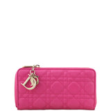 Dior Lady Dior Voyager Zip Wallet Front