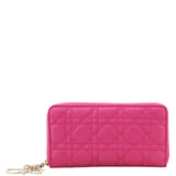 Dior Lady Dior Voyager Zip Wallet Front