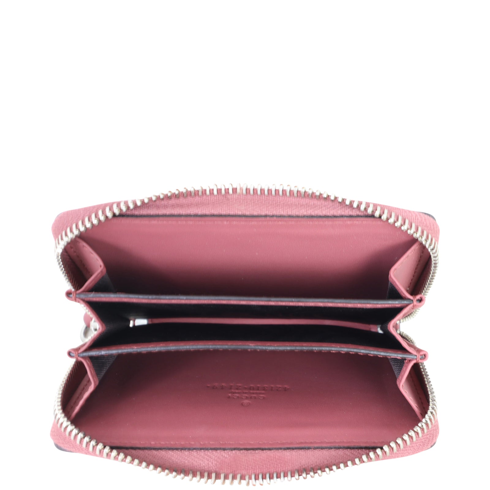 Gucci GG Blooms Zip Around Compact Wallet Whole interior