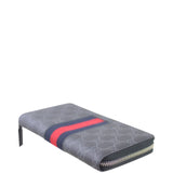 Gucci GG Supreme Web Zip Around Wallet Corner