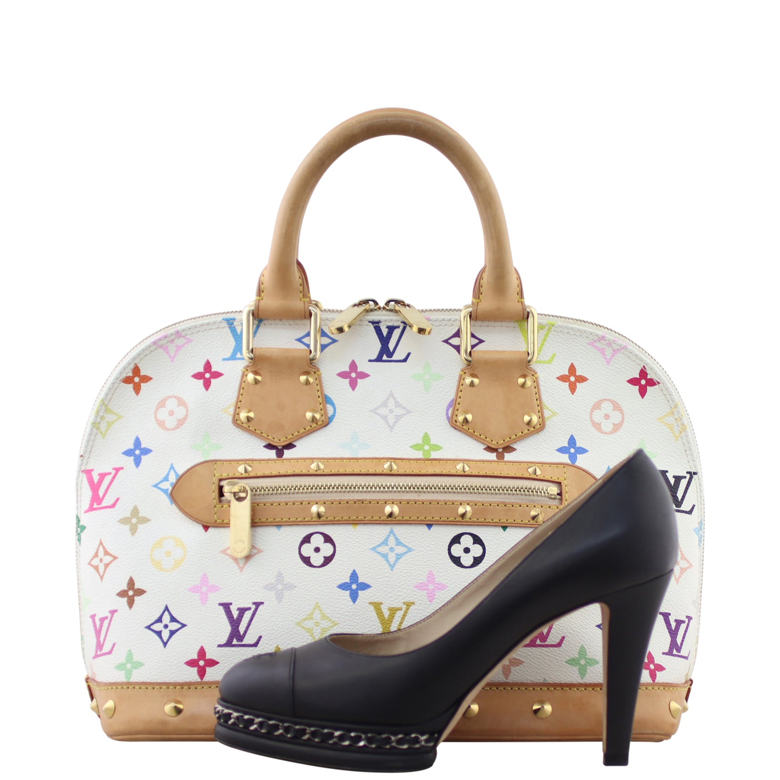 Louis Vuitton Alma PM Monogram Multicolore | Gold Studs – Luxe.It.Fwd