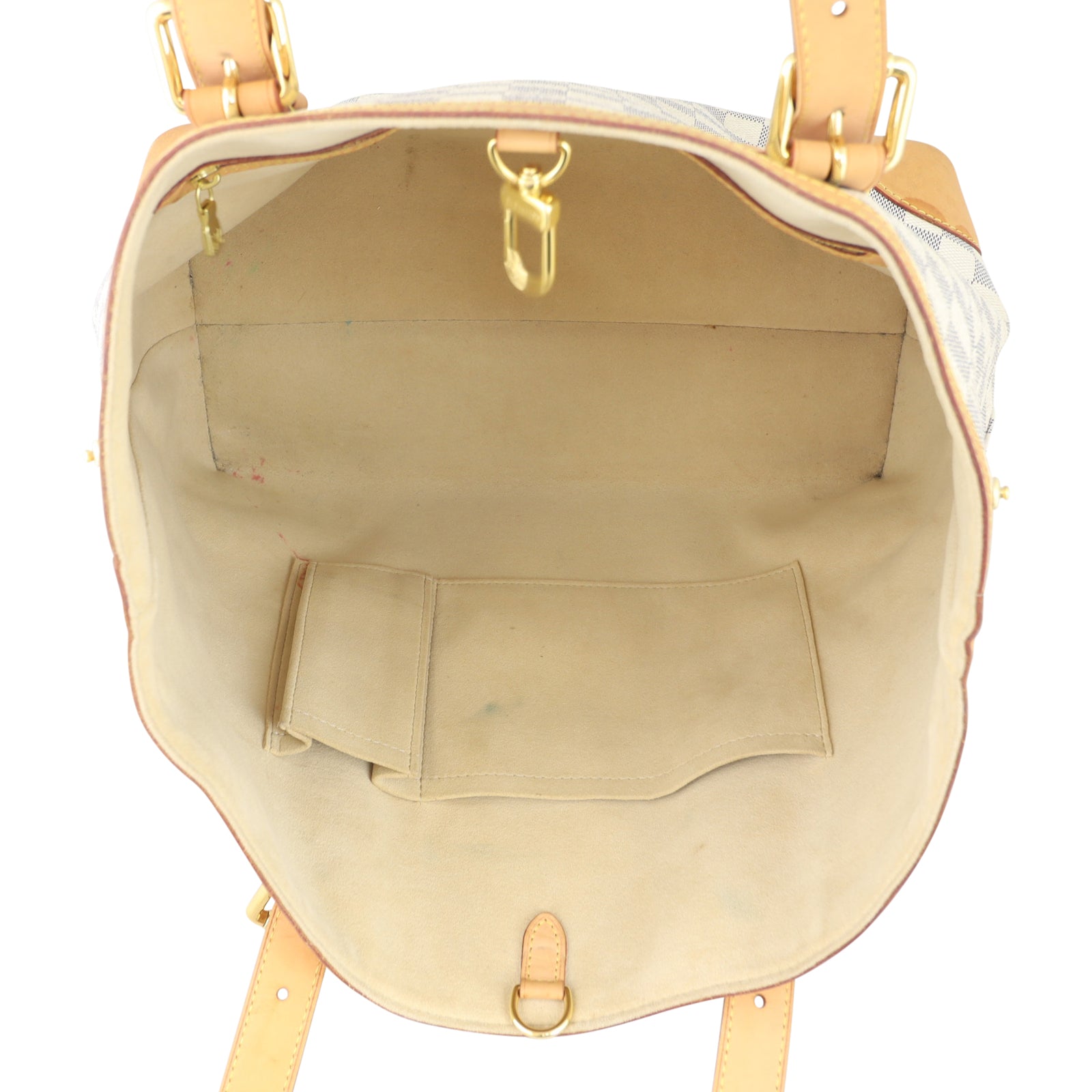 Louis Vuitton Hampstead GM Damier Azur Whole interior