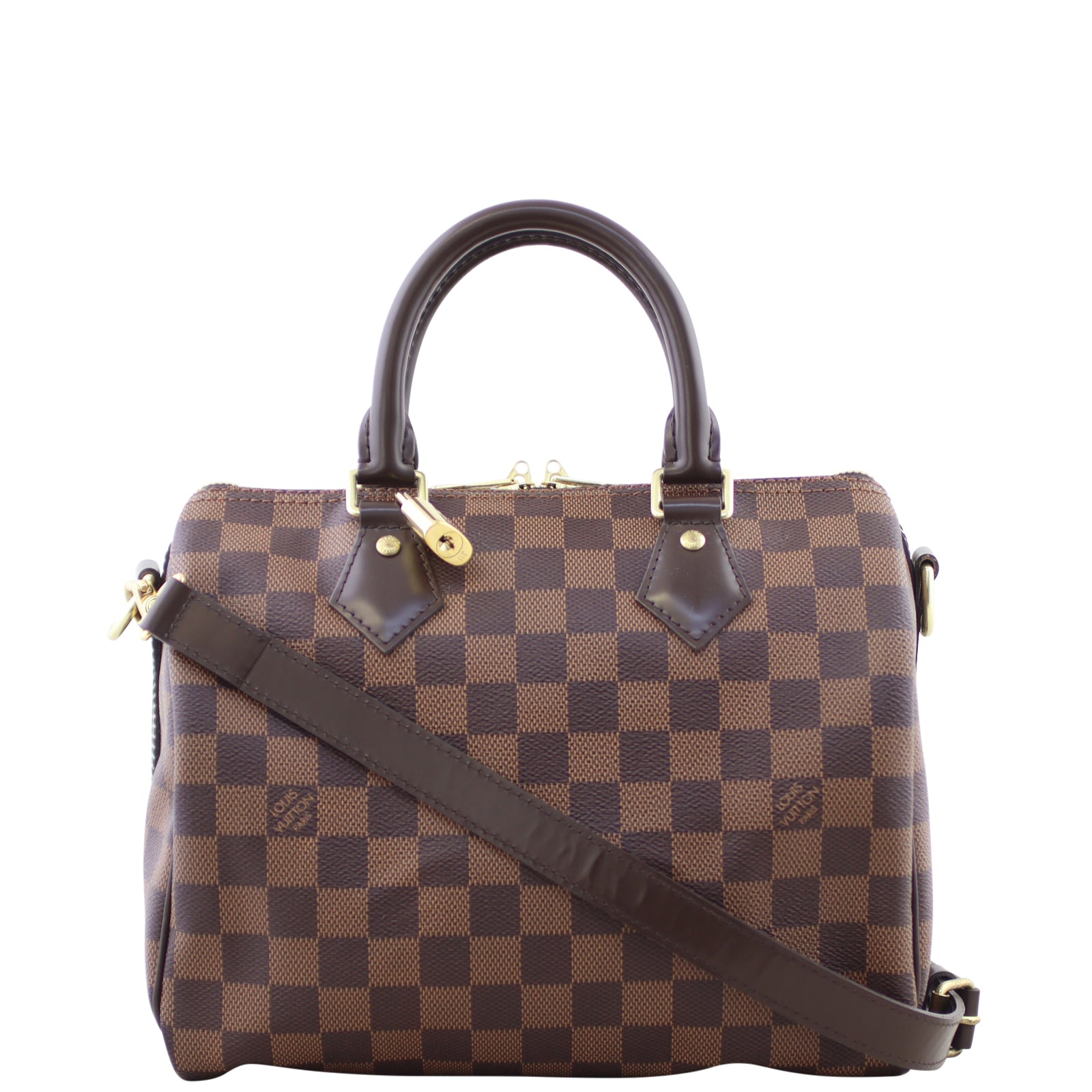 Louis Vuitton Speedy 25 Bandouliere Damier Ebene Front