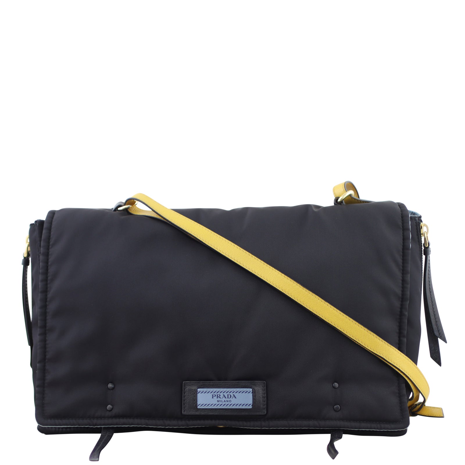 Prada Etiquette Tessuto Messenger Bag Front