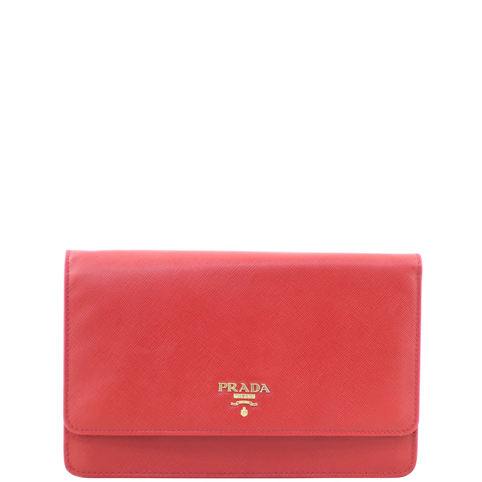 Prada Saffiano Wallet on Strap Front